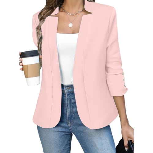 2025 Casual Blazers for Women Plus Size Lightweight Long Sleeve Open Front Jackets Business Office Work Suits S-5XL4