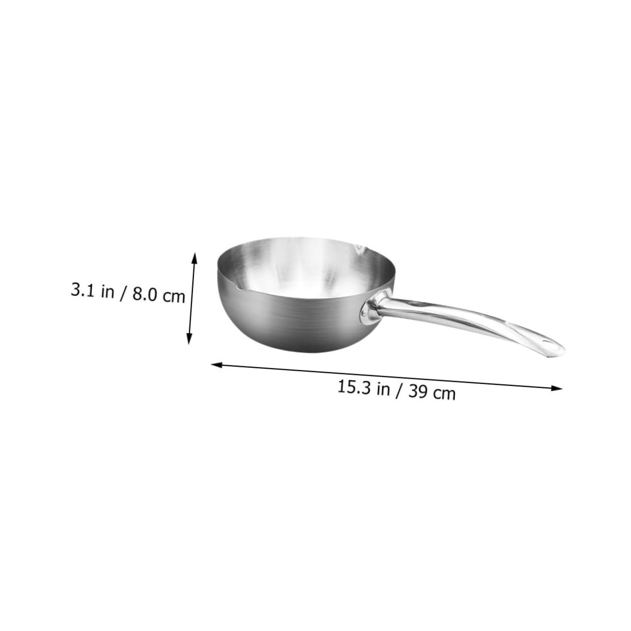Unomor Stainless Steel Cooking Pot Multi-functional Fryer Warmer Handle Candy Melting Pot for Safe Use Home Kitchen