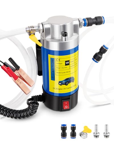 Oil Extractor Pump 12V 100W Self-Priming Electric Fluid Transfer Pump for Engine Gear Transmission Oil Fluid Change Compatible with Car Motorcycle Boat Mower
