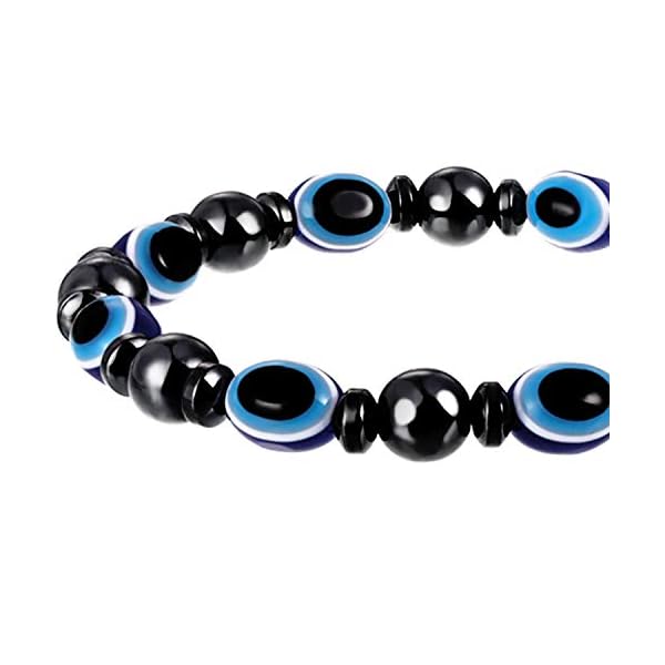 Hicarer 10 Pieces Magnetic Hematite Bracelets for Men Women Magnetic Bracelet Rock Beads Stone Bracelet,10 Styles