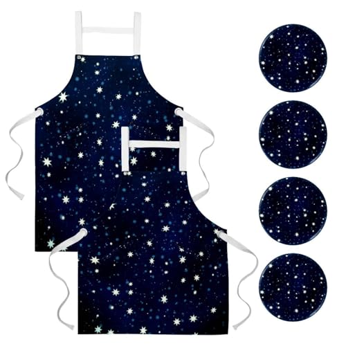 Tablier de serveuse anti-taches avec 4 broches pour le travail en bistrot