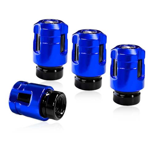 Sun Walker 4 PCS Car Tire Valve Stem Caps, Unique Shape Alum