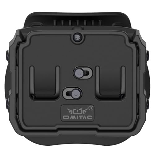 Universal Double Magazine Pouch for 9mm,10mm,.357, .40, .45 Caliber Dual & Single Stack Magazines-Polymer Paddle Pouch| Adjustable Width and Thickness| Ambidextrous | Outside Waistband | Black