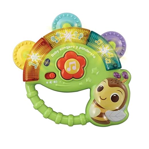 VTech-Baby Baby sonajero y pandereta, Abejita musical interactiva para agitar, Juguete para bebés +3 meses, Versión ESP