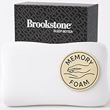 Brookstone Memory Foam Pillow - Supportive Pillows Adapt to Body's Curves for Optimal Comfort, Pressure Relief - for Side, Back & Stomach Sleepers - Removable, Washable Cover