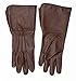 LEATHER LH HANDS Men's Medieval Renaissance Cosplay Unlined Gauntlet Genuine Leather Costume Gloves Brown Medium