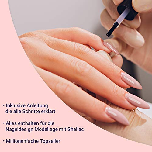 Shellac Polish Gel Nagellack Pink Starter Set Basic mit UV Lampe - Lacke Made in Germany + Zubehör – Bild 6