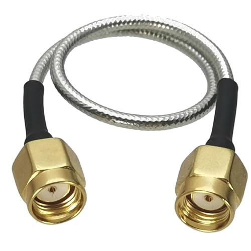Câble coaxial RG405 argenté 5M avec connecteur RP-SMA mâle RF