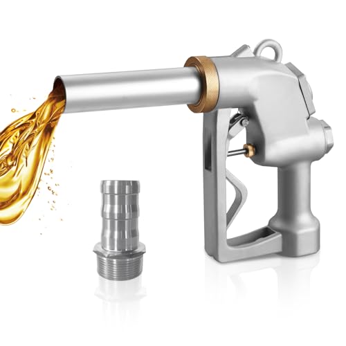 VEVOR 1.5 Inch Barb Automatic Fuel Nozzle with Swivel Max Flow Rate 37 GPM Auto Shut Off Diesel Gas Pump Nozzle with 3-Speed Trigger Lock & 1.5 Inch (OD=40 mm) Spout for Gasoline Diesel Kerosene