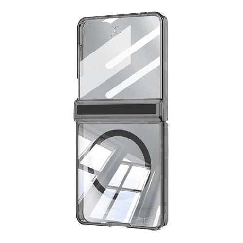 TRIPLE RIVER�EFor Galaxy Z Flip8 �P�[�X �N���A �J�o�[ �܂肽���݌^ ���� TPU �\�t�g�P�[�X Qi�[�d ���C�����X�[�d �Ή� �p �ی� For �M�����N�V�[ �t���b�v8(�N���A�u���b�N)
