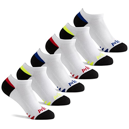 Prince Boys' Low Cut Athletic Socks for Active Kids (6 Pair Pack) (3-9 (Big Boys), White)