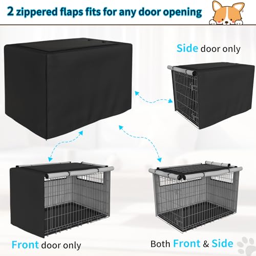 Dog Crate Cover, Pet Cage Cover for Dog Crate – Durable, Comfortable, Ventilated Dog Cage Cover, Fit for 42 inches Wire Dog Crate, Dog Crate Mat Included Dog Crate Cover, Pet Cage Cover for Dog Crate – Durable, Comfortable, Ventilated Dog Cage Cover, Fit for 42 inches Wire Dog Crate, Dog Crate Mat Included