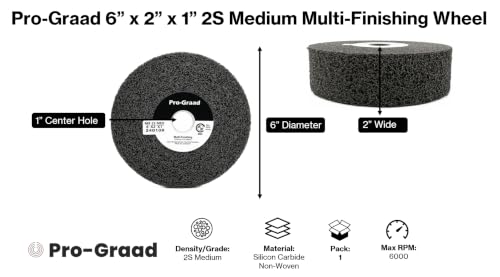 Image of Multi-Finishing Wheel 6 inch x 2 inch x 1 inch, 2S Medium, 13177