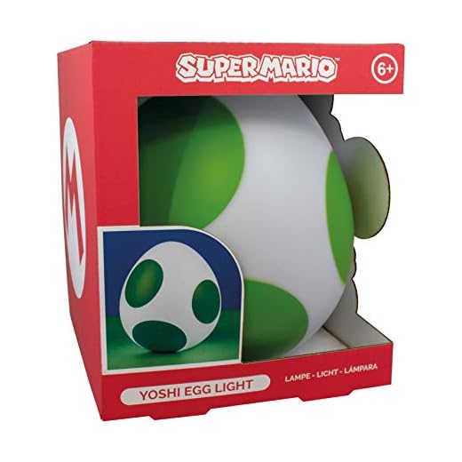 Super Mario von Paladone LED Lampe Yoshi Egg bedruckt, aus Kunststoff, kommt in Geschenkkarton.
