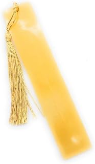 (L16) HANDMADE EPOXY RESIN BOOKMARK.SAND TONE, TASSEL 14x2.5cms
