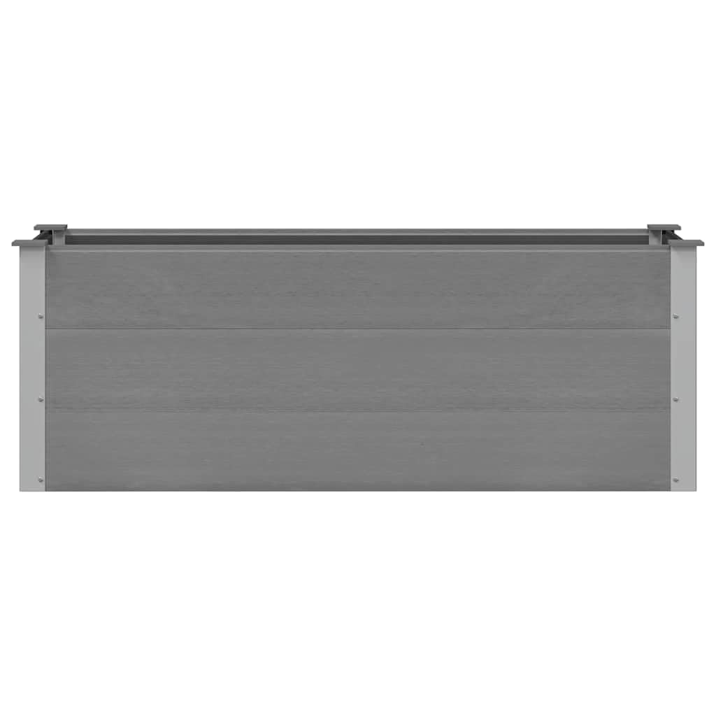 vidaXL Garten Hochbeet Pflanzkasten Blumenkasten Gemüsebeet Pflanzkübel Blumenkübel Frühbeet Gartenbeet Pflanzbeet WPC 150x50x54cm Grau