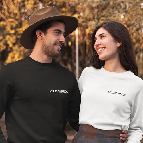 Pamaheart Custom Embroidered Roman Numeral Hoodie - Matching Hoodies, Couple Sweatshirts, Gifts for Her, Him, Valentines Day4