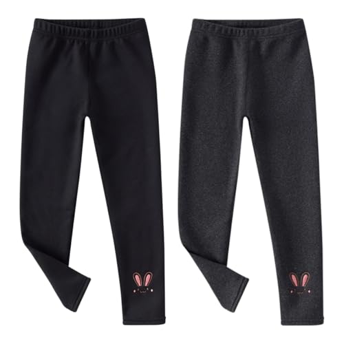 Leggings polaires fille doublés chauds et extensibles pour l'hiver