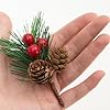 12pcs Christmas Floral Picks, Artificial Pine Pick Christmas Pinecone Berry Pick Stems Pine Tree Needles Branches Decoration for Xmas Tree DIY Craft Flower Arrangements Wreaths Party Supply #2