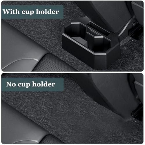Image of Backseat Floor Cup Holder Console Mounted Drink Holder Rear Storage Organizer Interior Accessories Compatible with Chevrolet /Chevy Trax 2024 2025 2026
