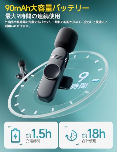 Zaahir ピンマイク ワイヤレス iPhone/Android/PC対応 の商品画像 3