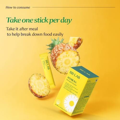 BB LAB Pineapple Enzyme Supplement, Natural Digestive Enzymes with α-Amylase, Protease, Bromelain, Korea Formula, Supports Carb & Protein Breakdown — view 6