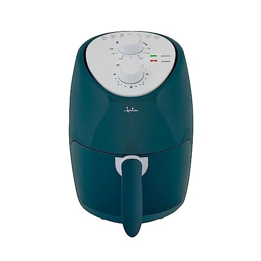 JATA JEFR5392 - Freidora sin aceite de 2 litros. Control de temperatura (80-200º) Temporizador de 30 minutos. Diseño compacto. Cestillo antiadherente. 1000 W. Libre de BPA