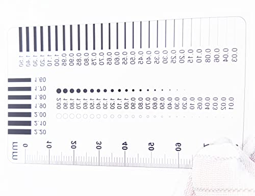 Image of High Precision 1 Micron SEC Size Estimation Chart Transparency Defect Diameter Area Measure 1 /5 /10 Pieces Pack (5, 3)