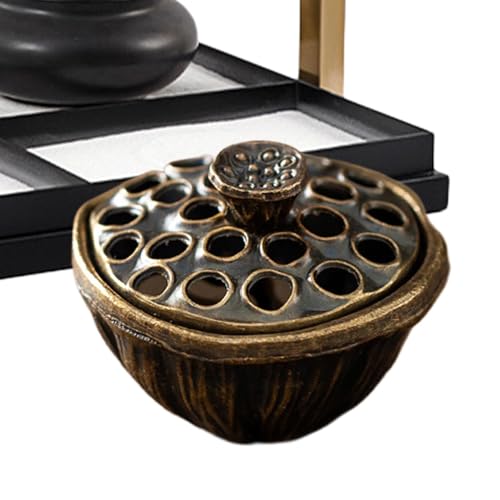 Titular de Incienso de Cono, Quemador de Incienso de Cono, Aromaterapia de carbón Desk CanS Catcher, Soporte de Cono de de Incienso de Escritorio para Sala de Estudio, Dormitorio, Sala de Sauna