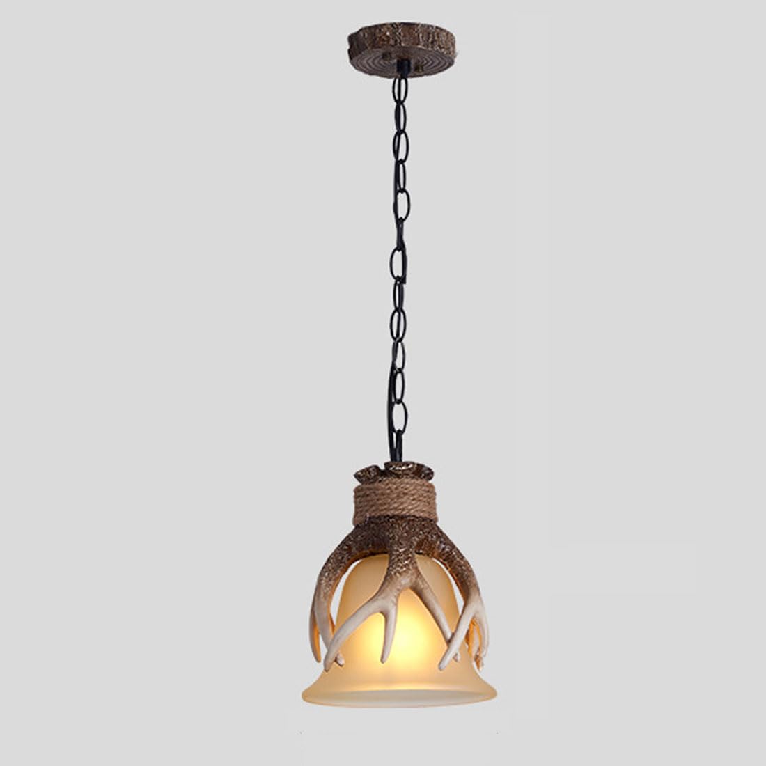 HXYSXHJUO E27 American vintage antler chandelier, creative resin for dining room aisle entrance bar card chandelier,A