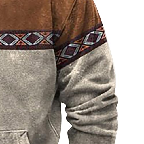 Sudadera manga larga con capucha estampada 3D jersey informal de entretiempo moda hombre gris 4