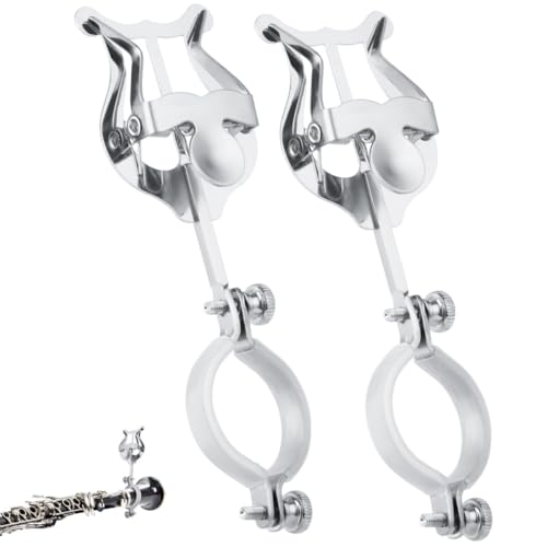 Support de lyre pour saxophone, clarinette et hautbois avec clips de partition réglables
