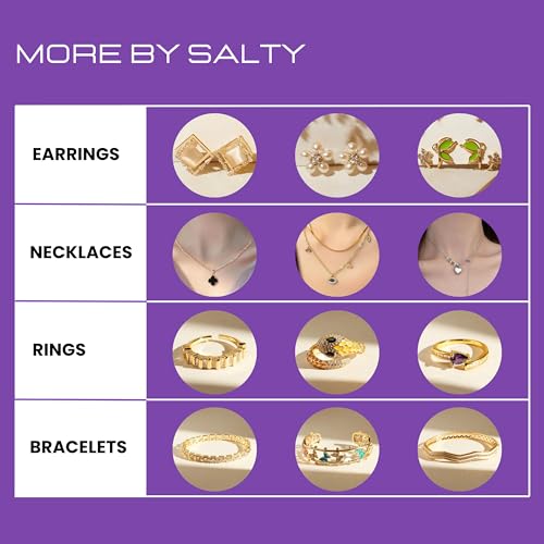 Image of SALTY Anti Tarnish Heart of Rouge Studs Earrings Set for Women | Stylish Fashion Jewellery | Accessories for Girls | Minimal Jewelry | Ideal for Gifting | Gift for Diwali, Christmas, Marriage, Birthday