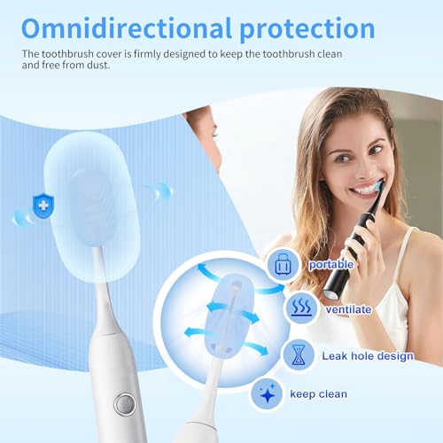6 pcs toothbrush covers toothbrush covers capsreplaceable electric toothbrush head cover silicone toothbrush protector cap for household travel bathroom gymcamping