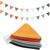 Oudain 2 Pcs Pennant Banner Flags Nursery Garland Triangle Bunting Flags Playroom Wall Decor Banner for Nursery Baby Shower Birthday Boho Wedding Party Event, Each 7.75 ft(Mixed Color)