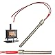Beatific 2 Stück 220V 350W Pellets Hot Rod Zündkerze, 140x10mm Zuendkerze für Pelletofen, Edelstahl Kamin Zündstab, Holzpellets Ofen Zuendstab, Pellet Heizung Zünder, Heizrohr Kamin Grill Herd Teil