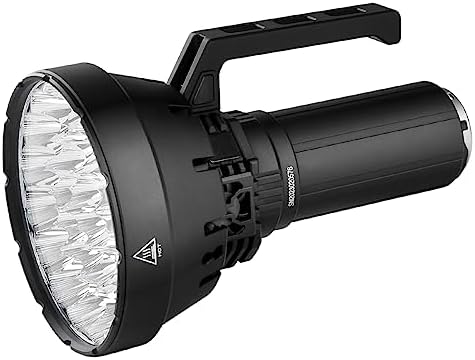IMALENT SR32 Brightest Flashlight 120000 Lumens, 32 Extremely Bright XHP 50.3 hi LEDs up, PD 100W Fast Charging, OLED display, Super Bright Handheld Searchlight for Outdoor Camping Searching