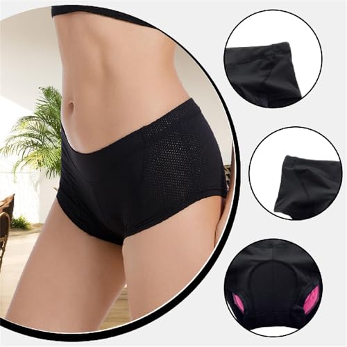 Lljsszr Roupa íntima Feminina para Ciclismo E Shorts para Uso Ativo, Preto