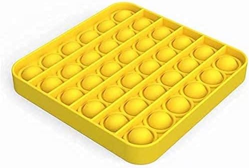 ZNNCO 3PC Push pop pop Bubble Sensory Fidget Toy Autism Special Needs Stress Reliever,Squeeze Sensory Toy, for Kids, Family,and Friends (Yellow+Orange+Green)