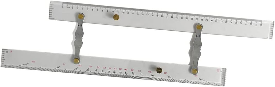Navigation Parallel Ruler, Great Transparency Marine Navigation Parallel Ruler Strong Clear Scale for Drawing (450mm)