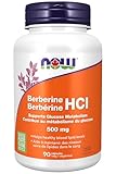 NOW Supplements, Berberine HCL 500 mg, Supports Glucose Metabolism, 90 Veg Capsules