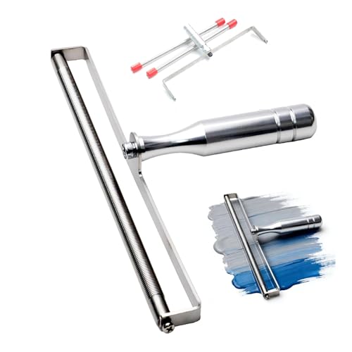 Handheld Ink Scraping Tool, Stainless Steel Wire Bar Coater, Precise Wet Film Applicator for Varnishes Glue Paint Ink Cosmetics