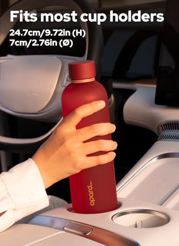 Image of Opard Slim Water Bottle 27oz, Dishwasher Safe Plastic Water Bottle BPA-Free, Leakproof Screw Top, Cranberries Red, Reusable for Travel School Sport Gym Hiking