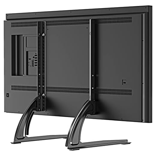ELIVED Suporte universal de TV de mesa para a maioria das TVs de tela plana de plasma LCD LED de 27 a 55 polegadas, suporte de perna ajustável de altura da base de TV suporta até 39,9 kg, VESA até 800