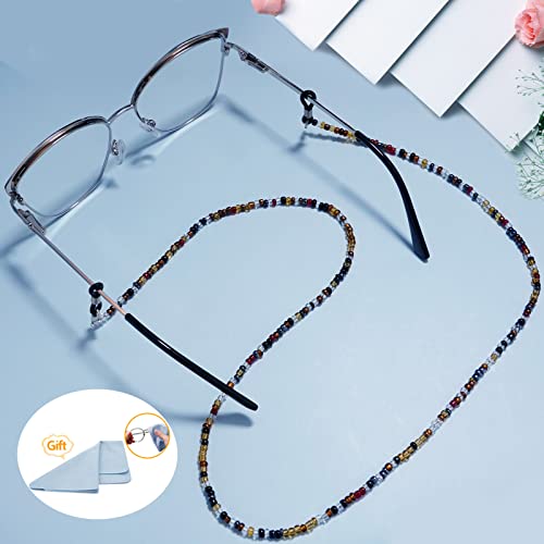 Bilione 4 Pcs Acrylic Beaded Eyeglass Chains For Women Girls, Glasss Holder Strap, Premium Eye Glasses Hanger Keeper Around Neck, Fashion Eyewear Accessory Lanyard, Face Mask Chain Lanyard #TOP1