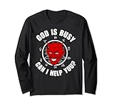 God Is Busy Can I Help You - Dark Humor Occult Co
