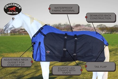 Image of 60 inch 1200D Turnout Waterproof Fleece Lined Medium Winter Blanket Sheet 385LG