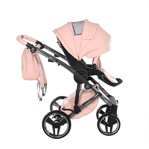 Junama Poussette Diamond Hand Craft 2en1 3en1 4en1 (02 - abricot et argent, 2en1) – vue 7