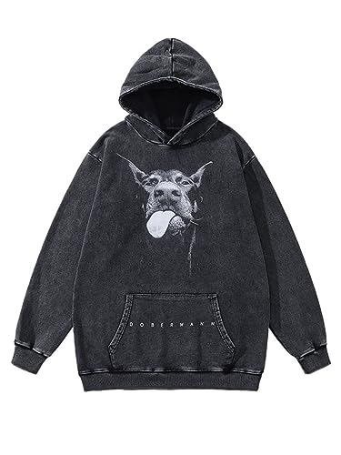 Mens Oversized Hoodie Pullover Unisex Graphic Sweatshirts Hoodies Casual Tunic Vintage Streetwear Aesthetic Top