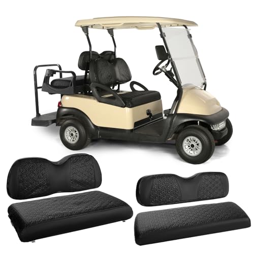 Golf Cart Seat Covers Kit Front and Rear Seat Covers Fit for Club Car Precedent Standard Seat Cushion